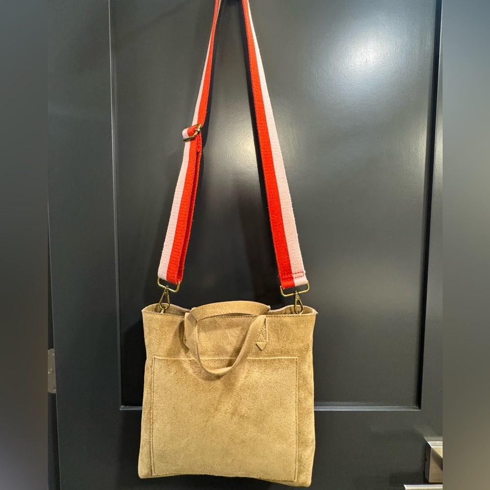 Madewell Suede bag 11 x 9 x 3 with 2 crossbody straps